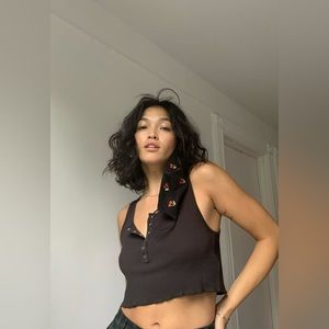 BDG Oh Snap Cropped Tank Top